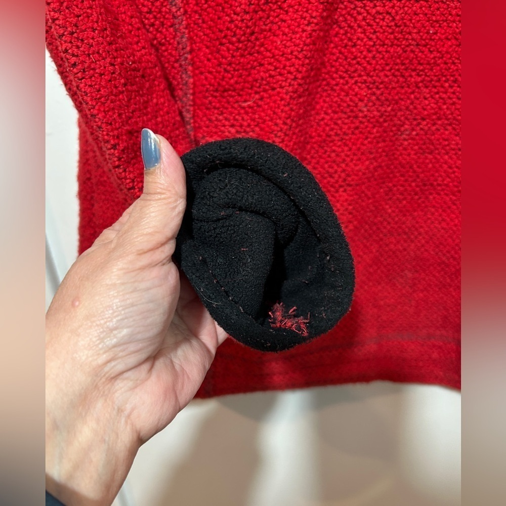 Weird fish Red texture fleece 1/4 zip Jacket size L - Picture 6 of 10